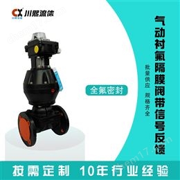 带信号反馈气动衬氟隔膜阀